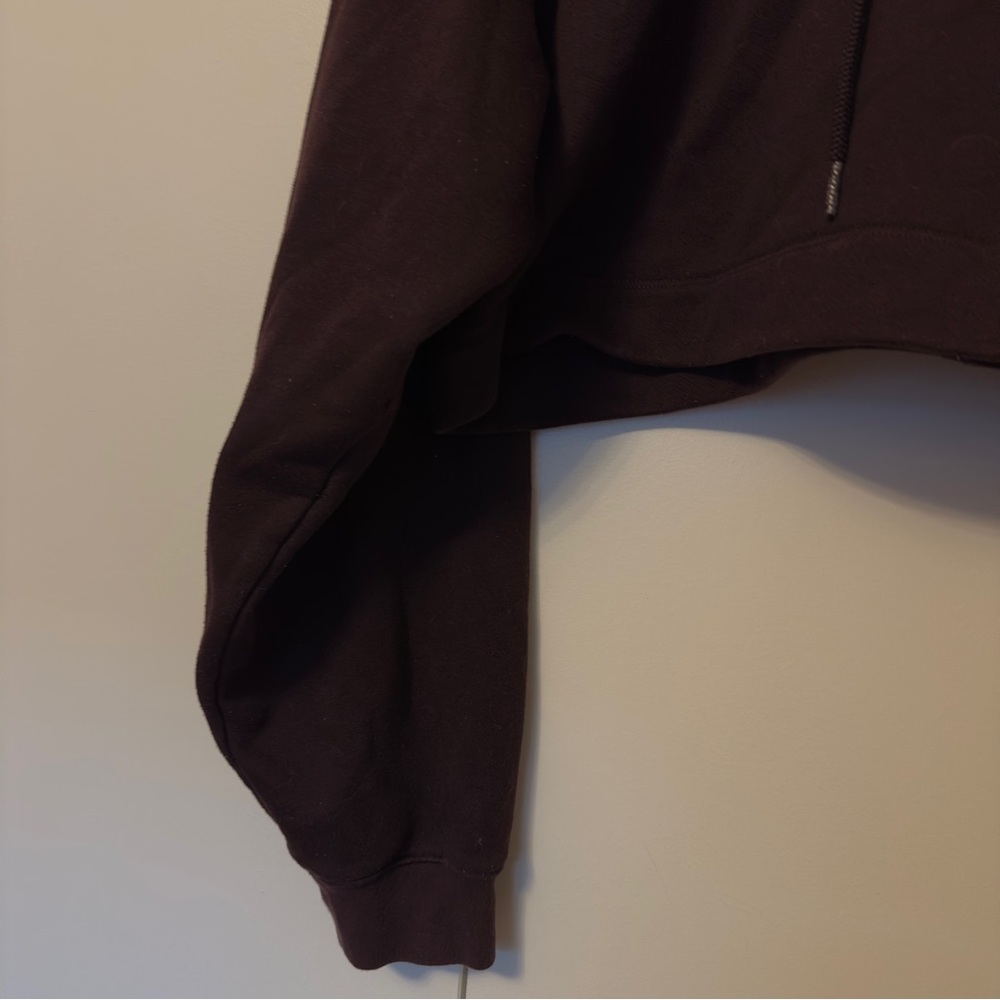Alo Yoga Cropped Hoodie | Dark Purple - Picture 3 of 5